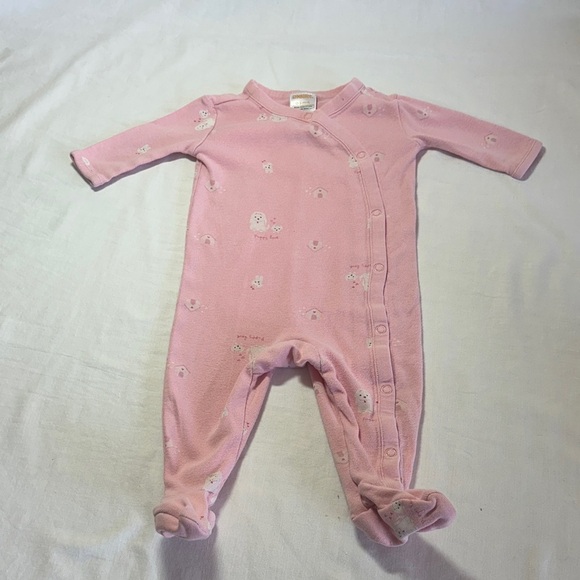 Gymboree - Pink Baby Footie sleeper One Piece - Picture 2 of 4